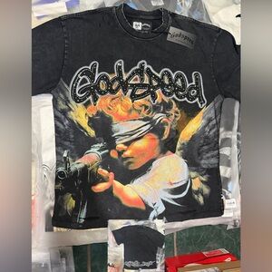 Godspeed Black Graphic Short-Sleeve Tee - Boys Angel Print